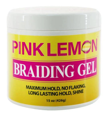 Pink Lemon Braiding Gel Original – Maximum Hold 15 oz